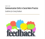 Guidelines for Giving  Peer Feedback for Communication Skills in Social Work Practice