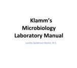 Klamm’s Microbiology Laboratory Manual