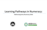 Learning Pathways in Numeracy