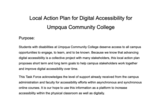 Local Action Plan for Digital Accessibility for Umpqua Community College