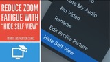 How to Reduce Zoom Fatigue with "Hide Self View"