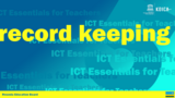 ICT Essentials for Teachers - Record Keeping & Spreadsheets