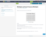 Multiples and Least Common Multiples