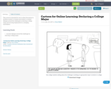 Cartoon for Online Learning: Declaring a College Major