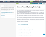Introduce Yourself Beginning Writing Project