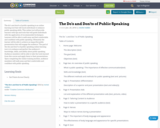 The Do's and Don'ts of Public Speaking