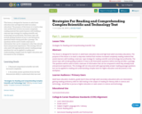 Strategies For Reading and Comprehending Complex Scientific and Technology Text