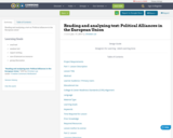 Reading and analyzing text: Political Alliances in the European Union 