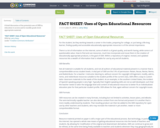 FACT SHEET: Uses of Open Educational Resources