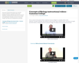 Concepts of Biology instructional videos - Camosun College