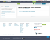 Child Care Wellness Policy Workbook
