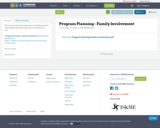 Program Planning - Family Involvement