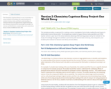 Version 2: Chemistry Capstone Essay Project: One World Essay