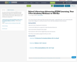 School Librarians Advancing STEM Learning, Year 3 Pre-Academy Webinar w/ NH SLs 