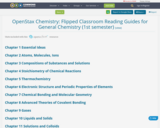 OpenStax Chemistry:  Flipped Classroom Reading Guides for General Chemistry (1st semester)