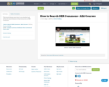 How to Search OER Commons - AEA Courses