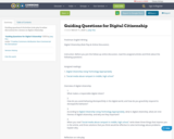 Guiding Questions for Digital Citizenship