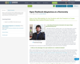 Open Textbook Adaptation at a University