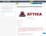 Laboratory Introduction:  Writing a Hypothesis