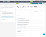 Expository Writing Checklist—Middle School