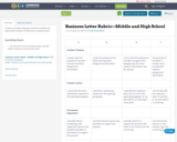 Business Letter Rubric—Middle and High School