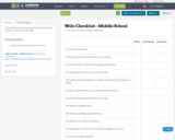 Wiki Checklist - Middle School