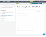Problem Solving Checklist—Middle School