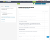 Communication Checklist