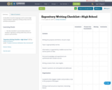 Expository Writing Checklist—High School