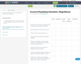 Creative Flexibility Checklist—High School