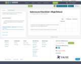 Inferences Checklist—High School
