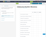 Collaboration Checklist—Elementary