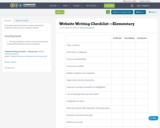 Website Writing Checklist —Elementary