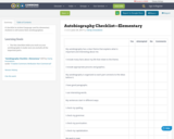 Autobiography Checklist—Elementary