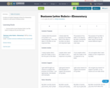 Business Letter Rubric—Elementary