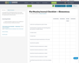 Flat Stanley Journal Checklist — Elementary