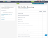 Wiki Checklist—Elementary