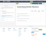 Creative Fluency Checklist—Elementary