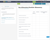 Use of Heuristics Checklist—Elementary