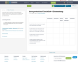 Interpretation Checklist—Elementary