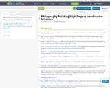 Bibliography Building High-Impact Introduction Activities