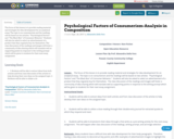 Psychological Factors of Consumerism-Analysis in Composition