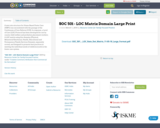 SOC 501 - LOC Matrix Domain Large Print