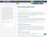 ICT for women's empowerment