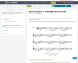 Ejercicios para la sonoridad del clarinete