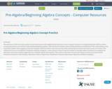 Pre-Algebra/Beginning Algebra Concepts - Computer Resources