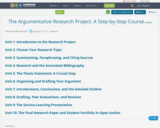 The Argumentative Research Project: A Step-by-Step Course