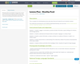 Lesson Plan - Healthy Food 