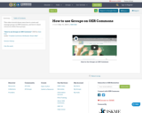 How to use Groups on OER Commons
