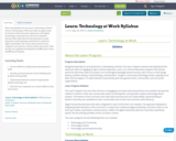 Learn: Technology at Work Syllabus